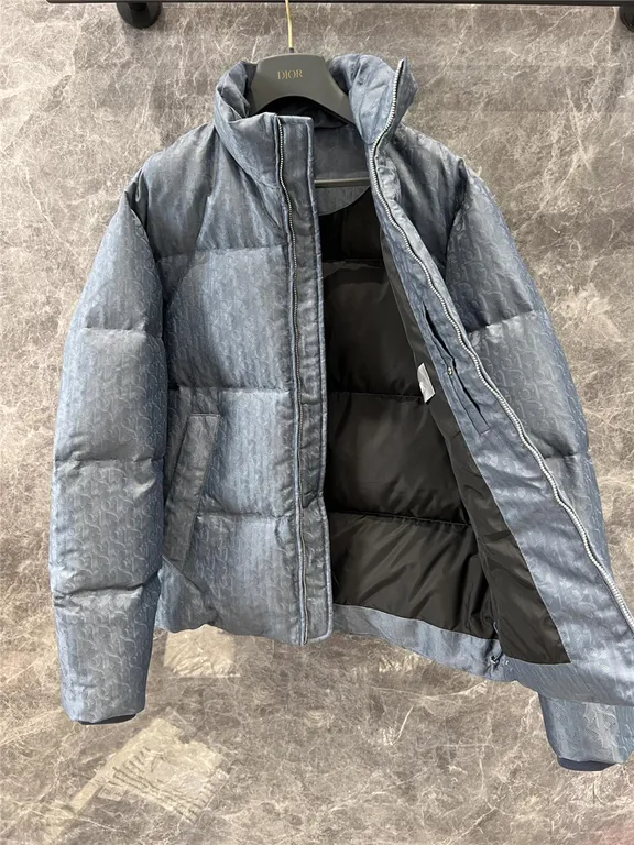 Dior monogram stand collar down jacket